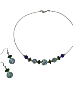 Σετ Κολιέ & Σκουλαρίκια από γυαλί Μουράνο - Kωδικός: SET21