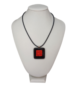 Χειροποίητο κολιέ από αυθεντικό γυαλί Μουράνο κόκκινο