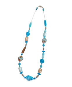 Alternative view of Χειροποίητο Κολιέ από αυθεντικό γυαλί Μουράνο τουρκουάζ