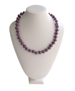 Κολιέ από αυθεντικό γυαλί Μουράνο μωβ