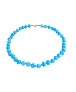 Κολιέ από αυθεντικό γυαλί Μουράνο τουρκουάζ