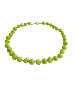 Χειροποίητο Κολιέ από αυθεντικό γυαλί Μουράνο πράσινο