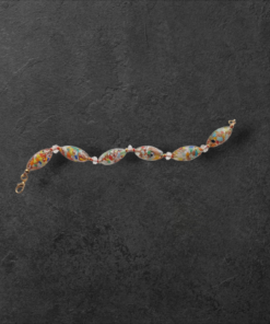 Alternative view of Χειροποίητο βραχιόλι από αυθεντικό γυαλί Μουράνο πολύχρωμο