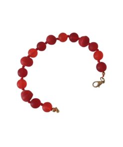 Alternative view of Βραχιόλι από χειροποίητο γυαλί Μουράνο σε χρώμα κόκκινο