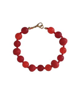 Βραχιόλι από χειροποίητο γυαλί Μουράνο σε χρώμα κόκκινο