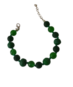 Alternative view of Βραχιόλι από αυθεντικό γυαλί Μουράνο σε χρώμα πράσινο