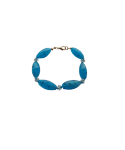 Χειροποίητο βραχιόλι από αυθεντικό Μουράνο σε χρώμα Τουρκουάζ